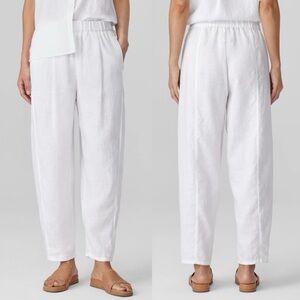 NWT Eileen Fisher Organic Linen Lantern Pant Easy Fit Ankle Length Sz 2X